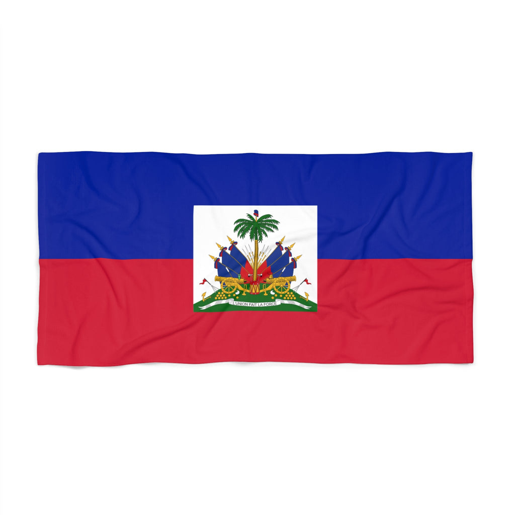 Haiti Flag Beach Towel | Quality & Long Lasting - 2 Sizes | Haitian Pride | Gift for Haitians