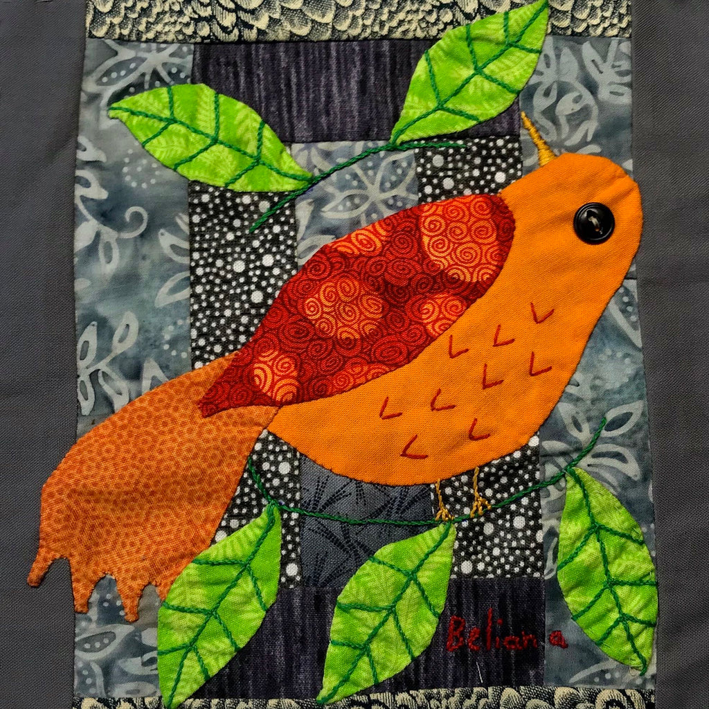 Birds of Hope Framed Mini Quilt #3