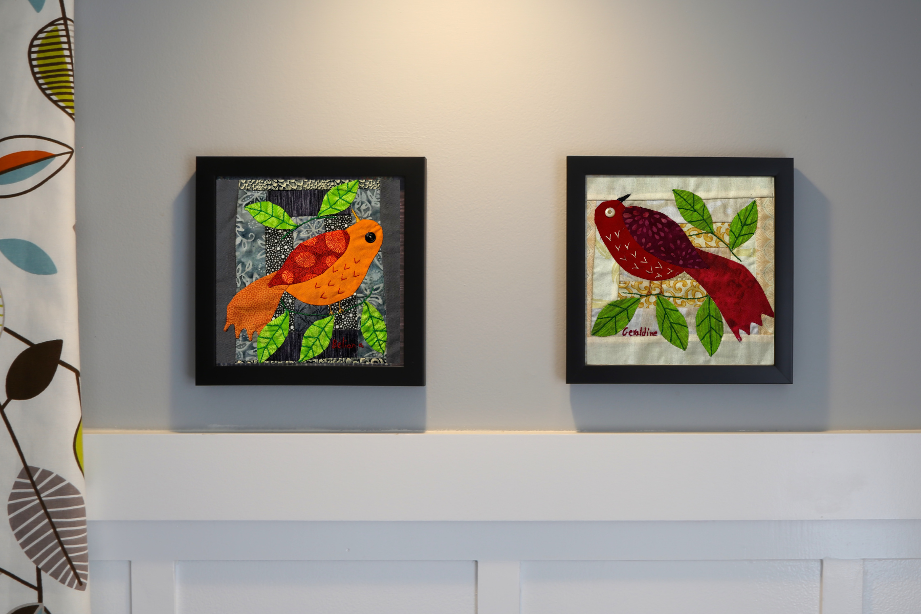 Birds of Hope Framed Mini-Quilt #6