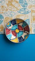 Hand-painted ceramic serving bowl