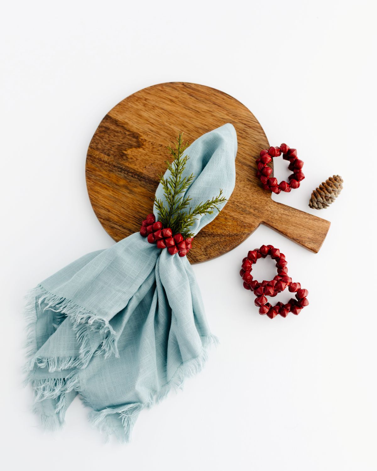 Paper Bead Napkin Ring Set
