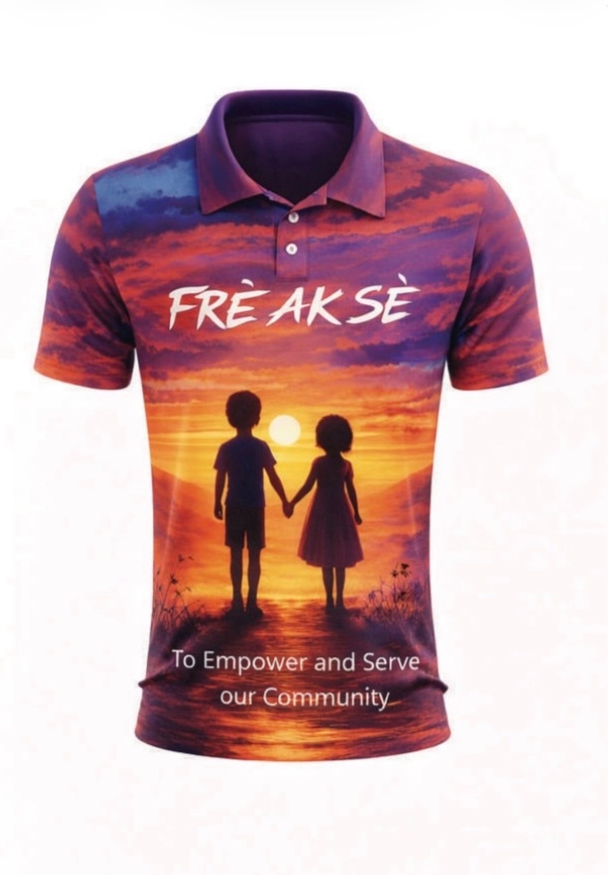 Frè ak Sè Sunset Polo Shirt