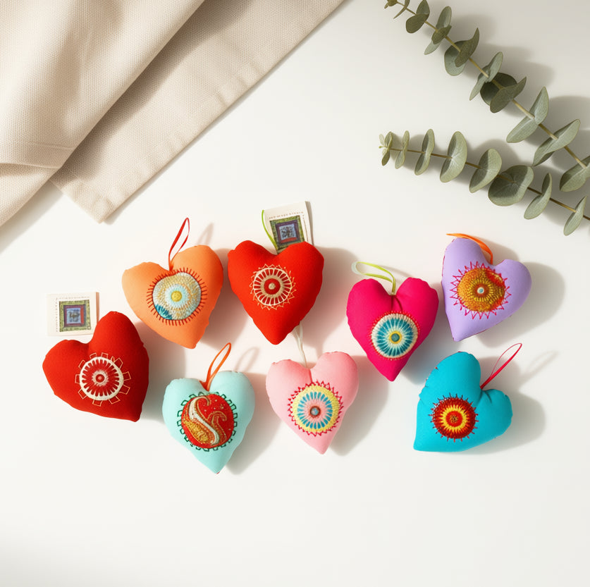 'Sweethearts' Set of 3 Stuffed Hearts
